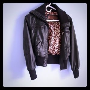 Faux leather jacket